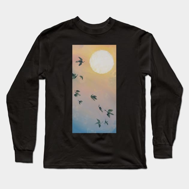 Towards the Sun Long Sleeve T-Shirt by ivielim